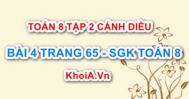 Bài 4 trang 65 Toán 8 Cánh Diều Tập 2